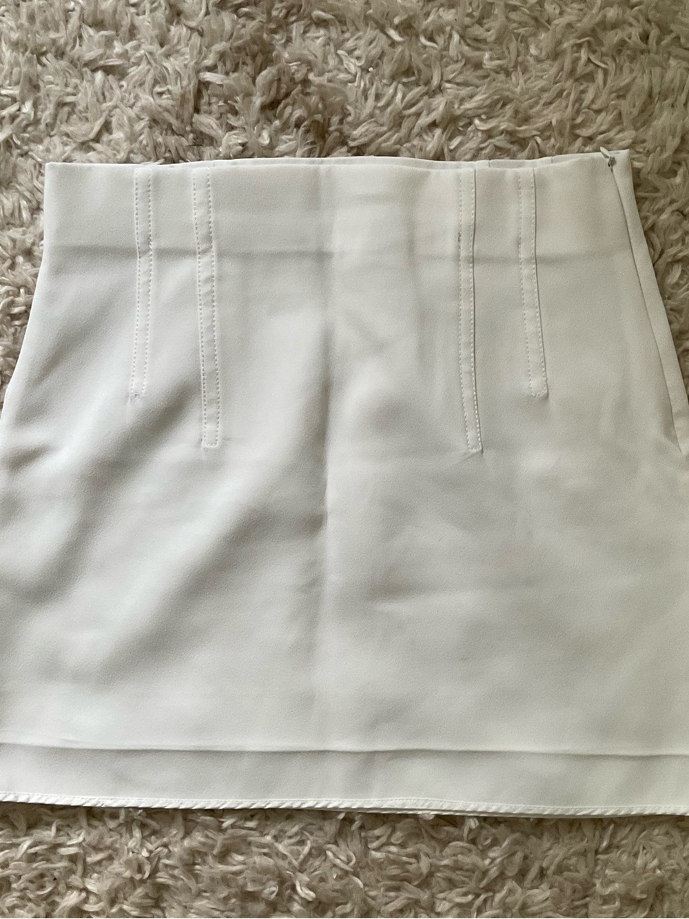 Zara White Structured Pencil Skirt